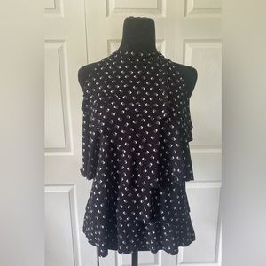 🌸 3 for $12 Worthington Halter Blouse With Front Ruffles Size L